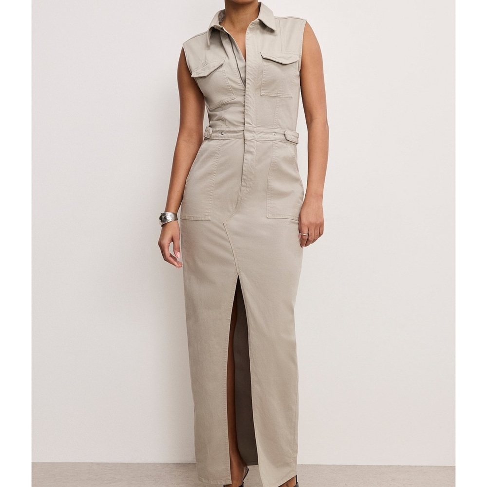 Good American Fit For Success Twill Maxi Dress